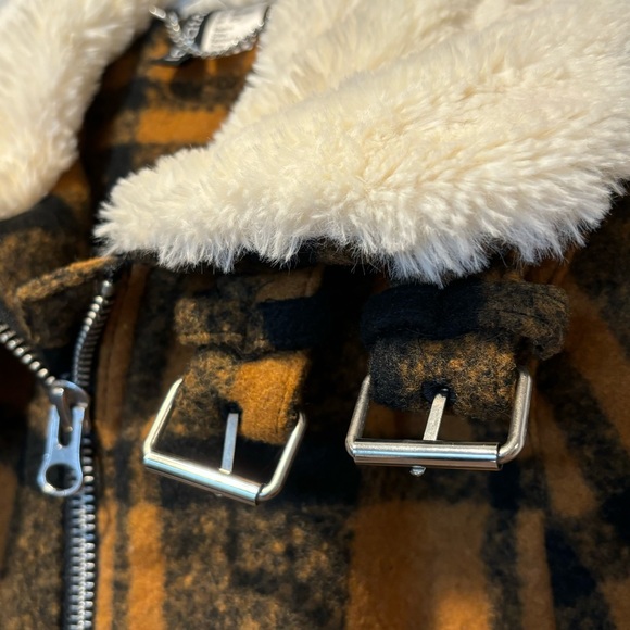 Plaid faux Sherpa bomber jacket - Picture 6 of 16